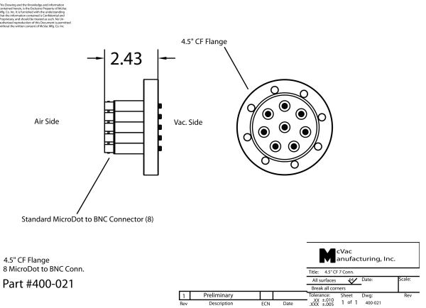 Messkopfdurchführung CF40; 4,5 in.