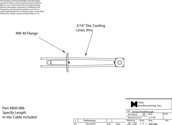 Standard Einfach-Messkopf auf KF40