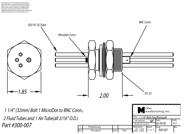 Messkopfdurchführung für 32mm Bohrung