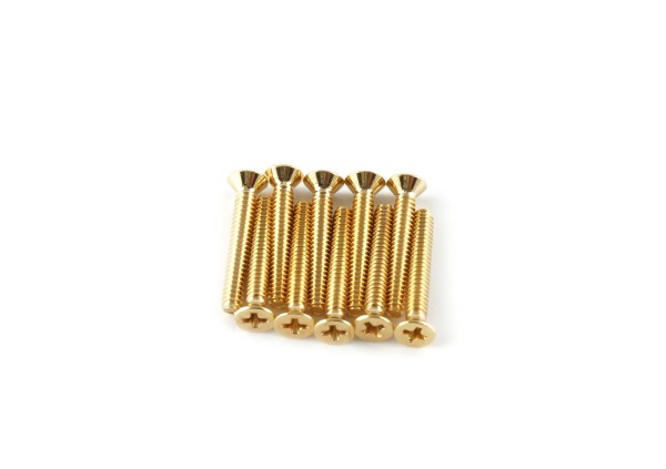 Maschinenschraube, 4-40 x 3/4, Gold-beschichtet