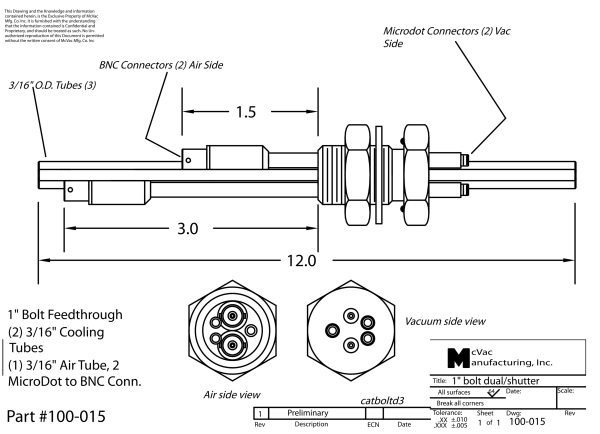 Messkopfdurchführung 1 in.