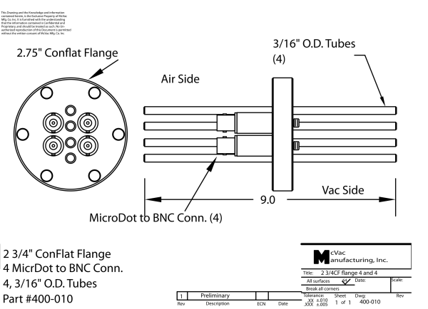 Messkopfdurchführung CF16;