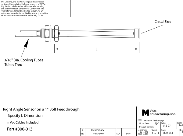 Einfach-Messkopf auf 1 in. Durchführung