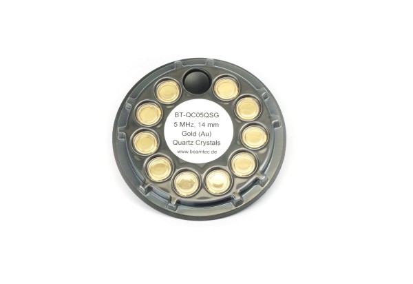 Quarz 5 MHz, Gold, 14 mm
