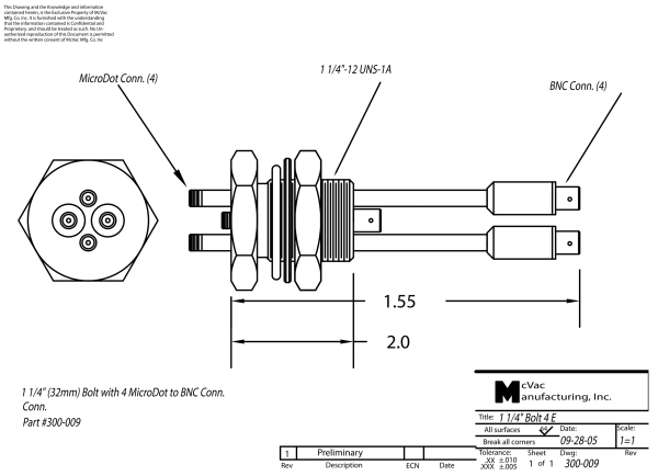 Messkopfdurchführung für 32mm Bohrung