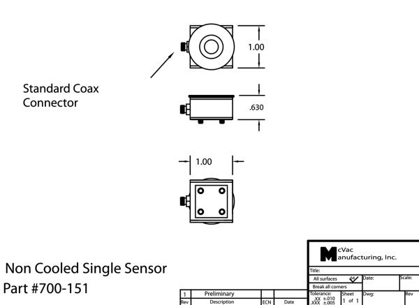 Einfach-Messkopf für Sputtern