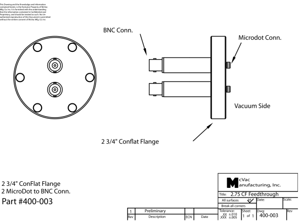 Messkopfdurchführung CF40