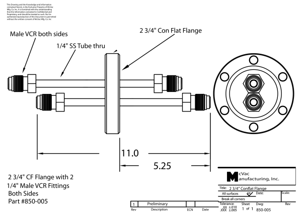Doppel-Wasserdurchführung KF40