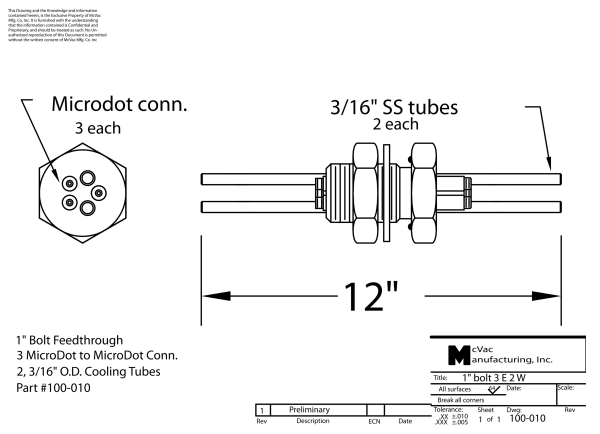 Messkopfdurchführung 1 in.